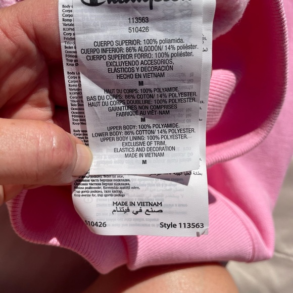 Chiara Ferragni x Champion Collab Pink Sweatshirt, Size M - Picture 13 of 16